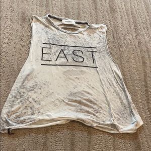 soul cycle tank top with tears in back